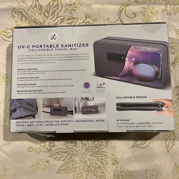 UV-C Portable Sanitizer collapsible Travel Bag - Picture 2 of 2